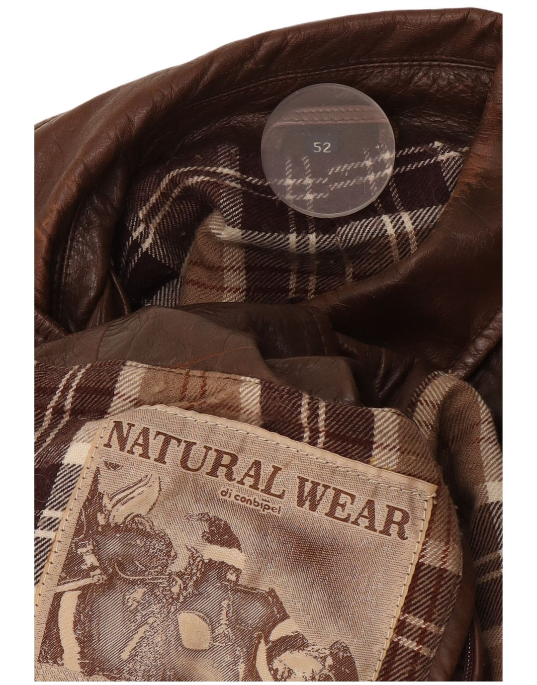 Conbipel Herre Natural Wear Læderjakke IT 52 XL Brun