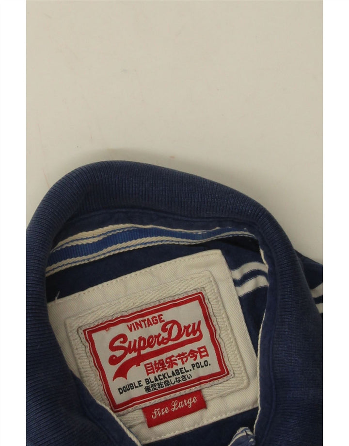 Superdry herre poloshirt stor blå stribet