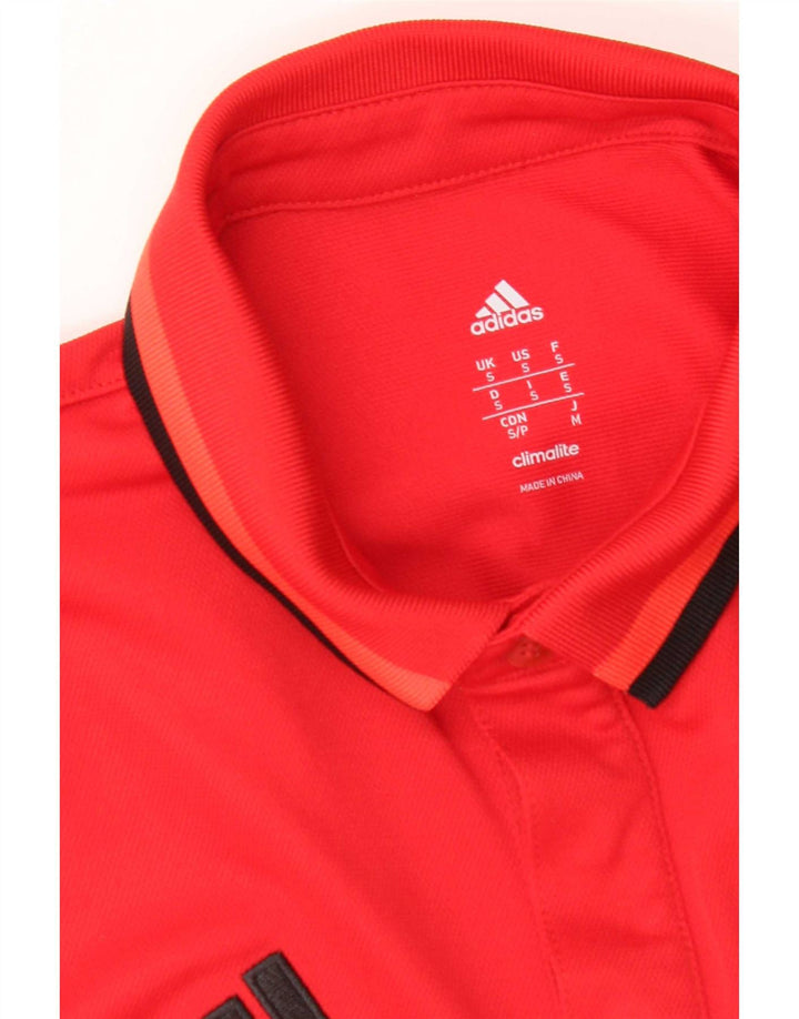 Adidas Herre Climalite Graphic Polo Shirt Lille Rød