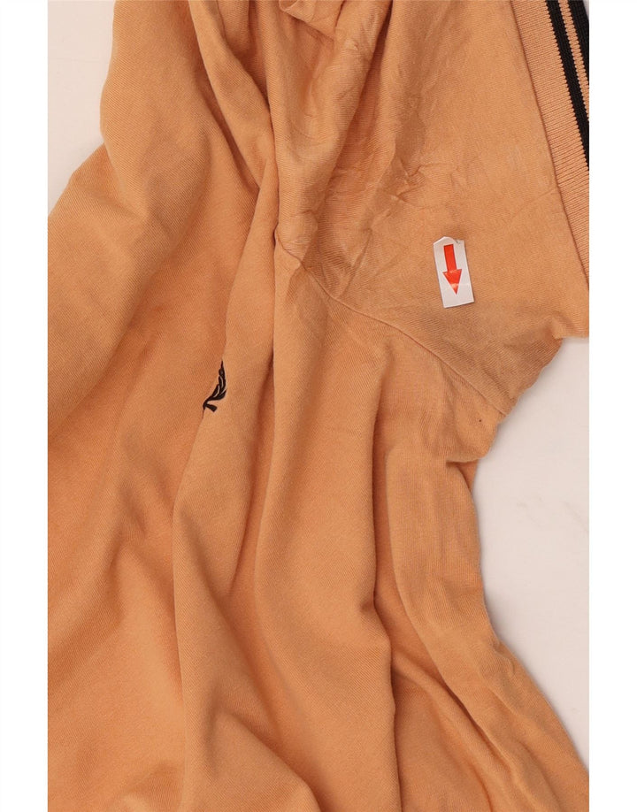 Fred Perry Herre T-shirt Top Medium Orange Stribet Bomuld