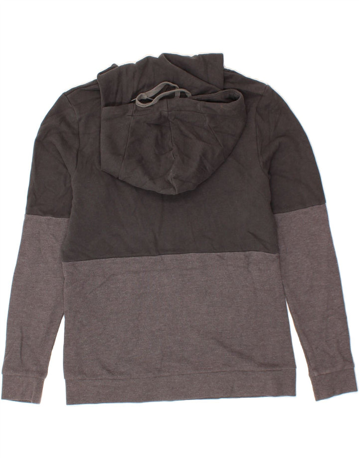 ASICS Mens Hoodie Jumper Medium Grey Colourblock Cotton Vintage Asics and Second-Hand Asics from Messina Hembry 