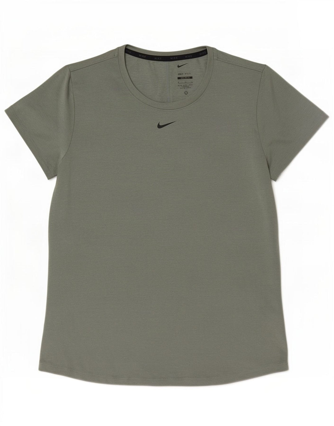 Nike Dame Dri Fit Slim T-Shirt Top UK 16 Stor Grøn Polyester