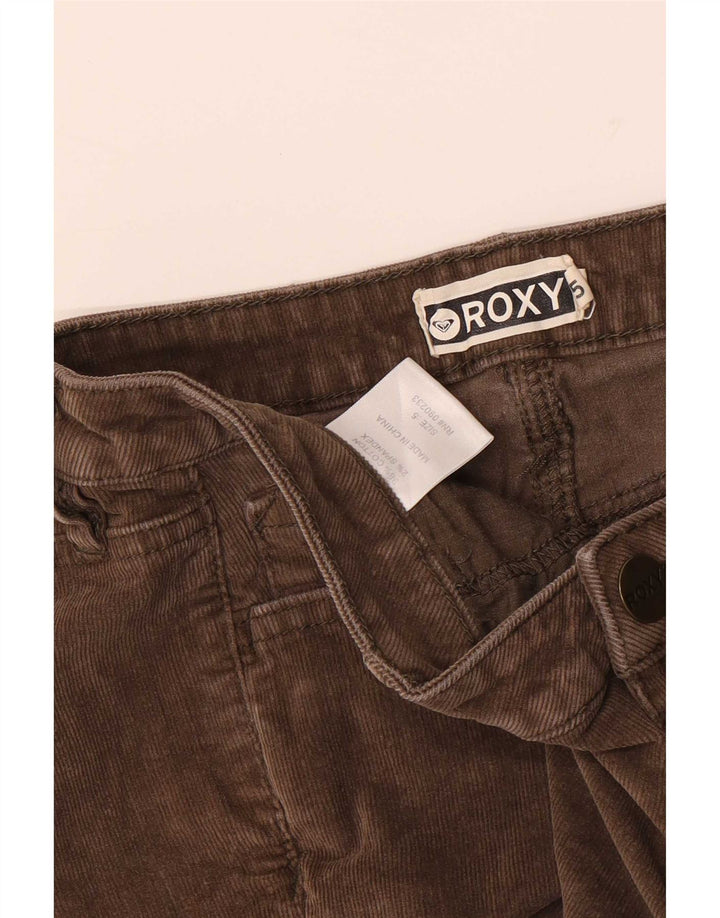 Roxy fløjlshorts til kvinder US 5 Small W28 brun bomuld