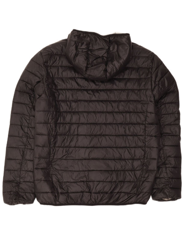 Kappa Herre hættepolstret jakke UK 44 2XL Sort Nylon