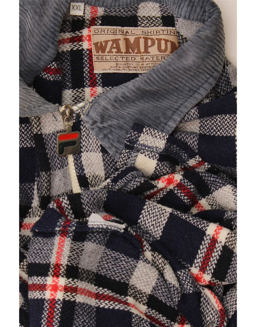 Wampum Herre flannelskjorte 2XL marineblå ternet