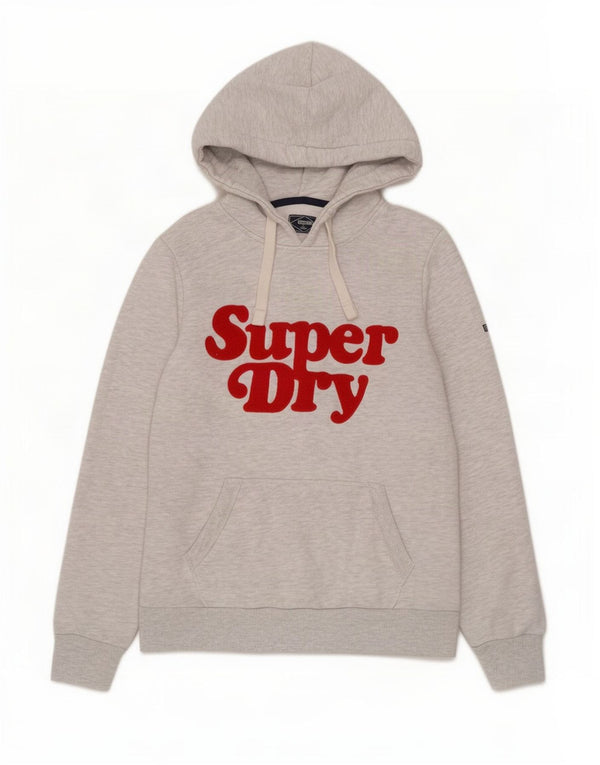 Superdry grafisk hættetrøje til kvinder UK 8 lille grå bomuld