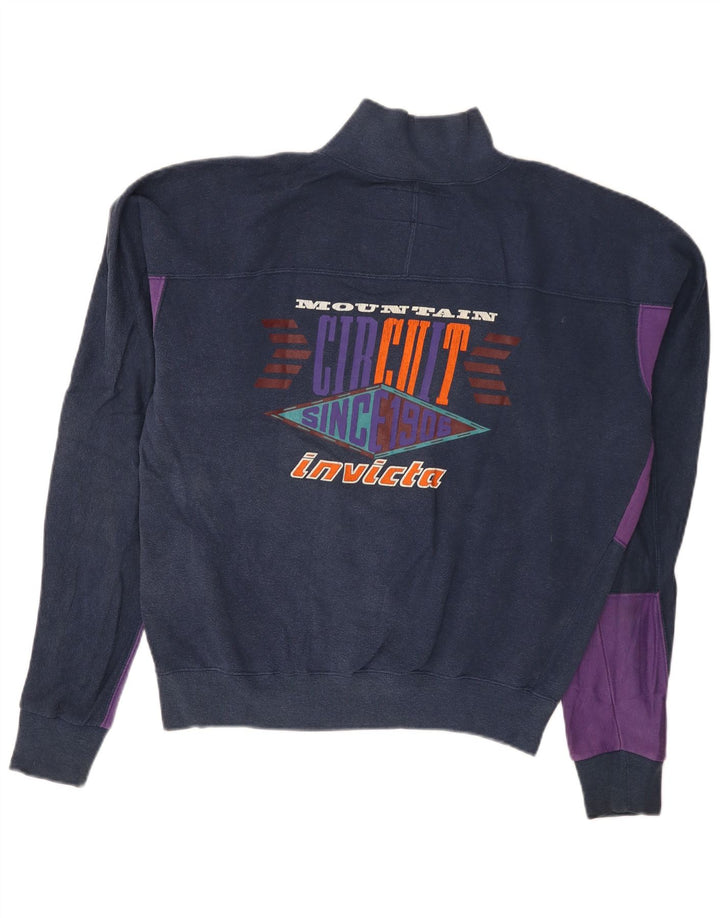 Invicta Herre grafisk sweatshirt Jumper Medium Navyblå Colourblock
