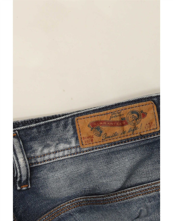Diesel Herre Distressed Denim Shorts W29 Små blå bomuld