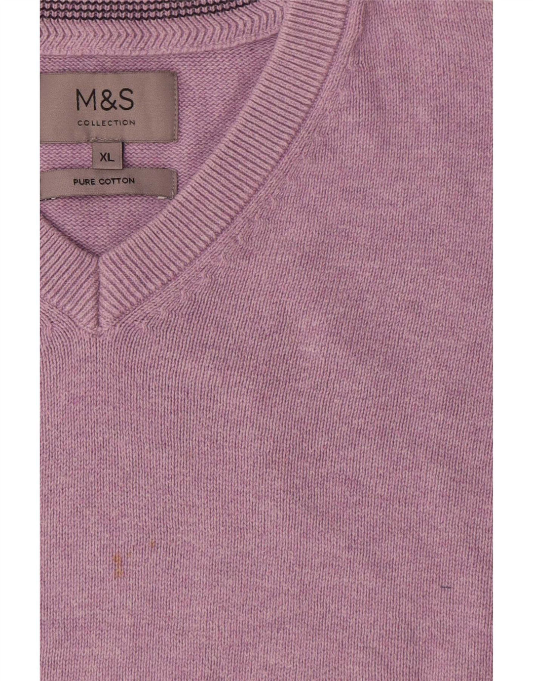 Marks & Spencer Herre V-hals sweater XL Pink Bomuld