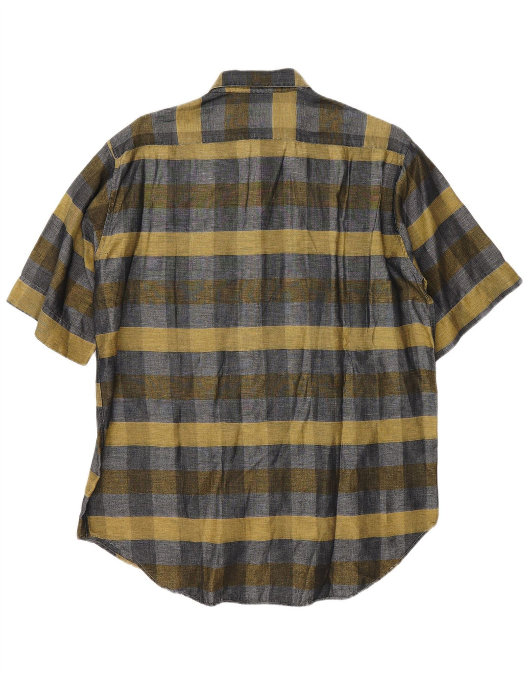 Sangiorgio Kortærmet Herreskjorte Størrelse 40/15 Medium Grey Check