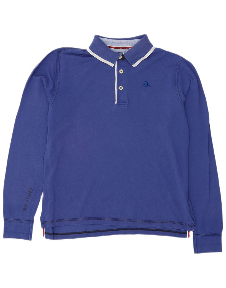 KAPPA Langærmet poloshirt til mænd, stor blå