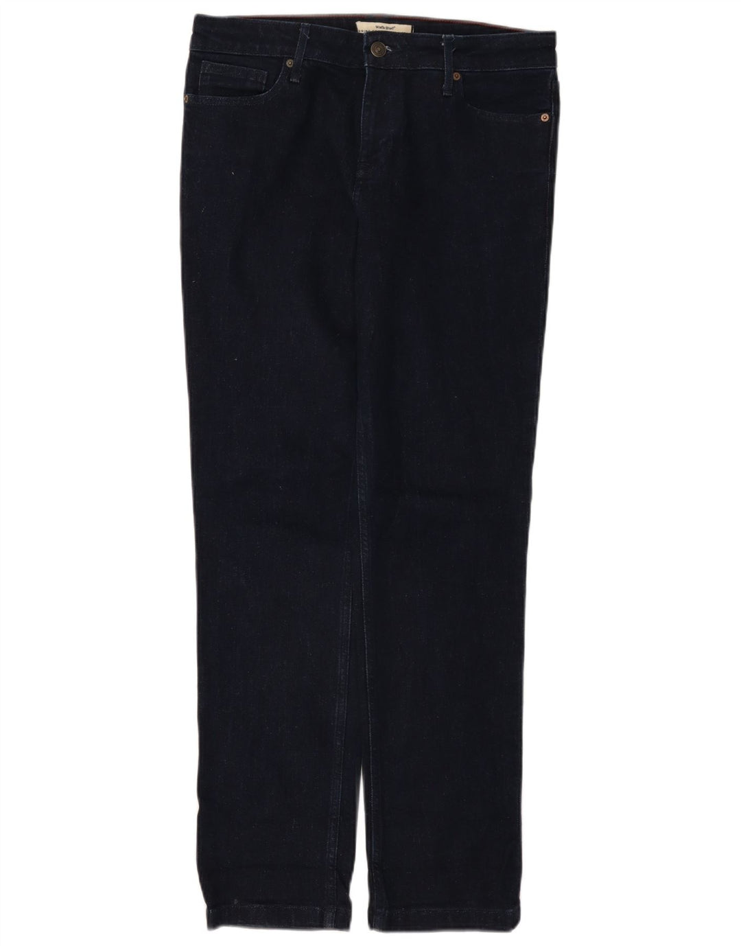 White Stuff Dame Straight Jeans UK 12 Medium W32 L30 Navy Blue Bomuld