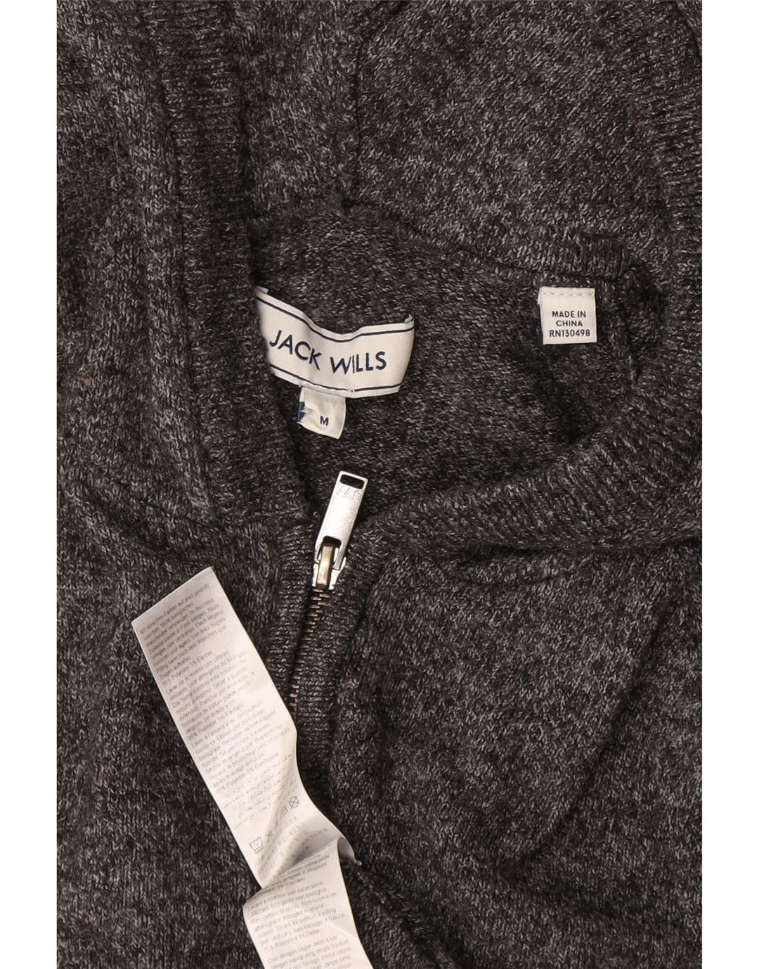 Jack Wills Herre hættecardigan sweater Medium Grey Flecked Polyester