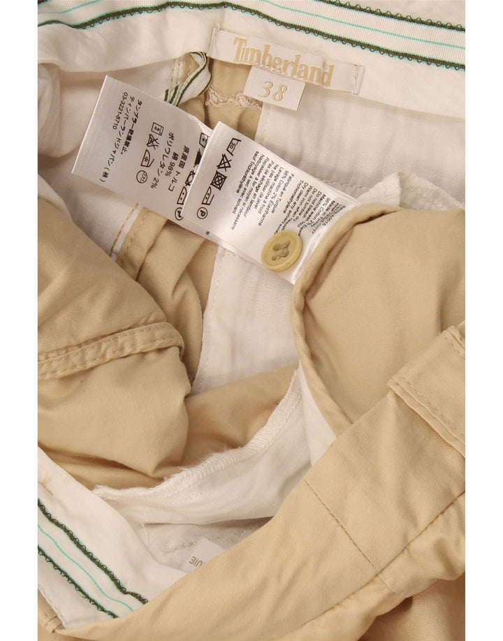 TIMBERLAND Womens Straight Capri Trousers EU 38 Medium W32 L16 Beige