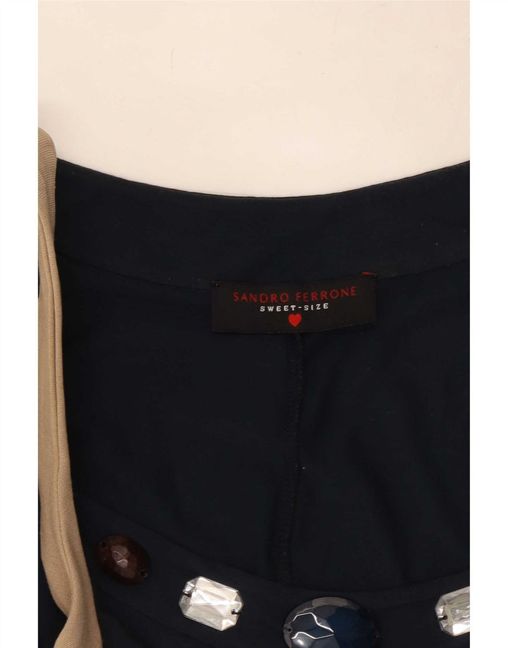 Sandro Ferrone Dame Skede Kjole UK 12 Medium Flerfarvet Geometrisk