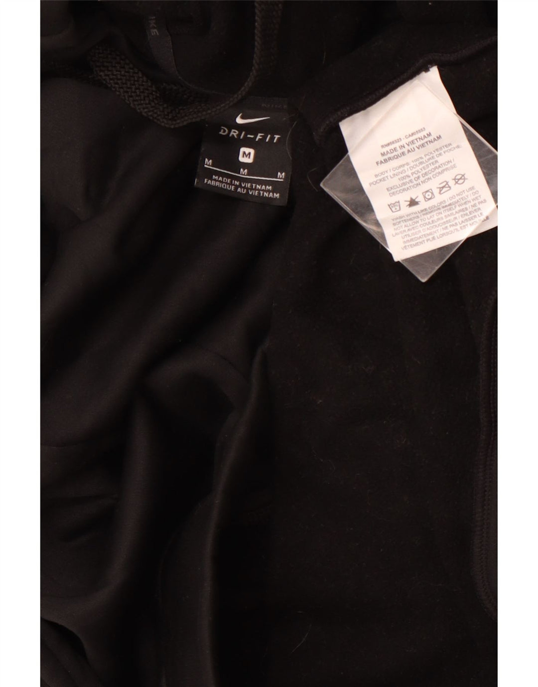 NIKE Dri Fit hættetrøje til mænd mellem sort polyester