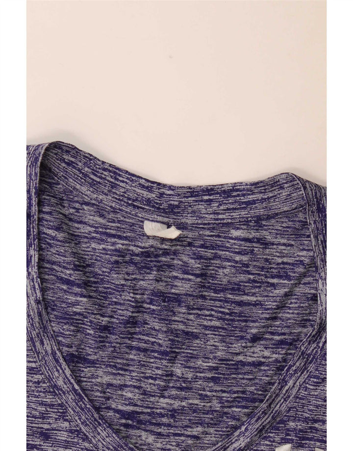 Under Armour Dame T-Shirt Top UK 12 Medium Lilla Flecked