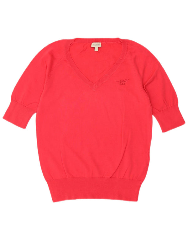 Henry s Dame Kortærmet V-hals sweater IT 44 Medium Rød