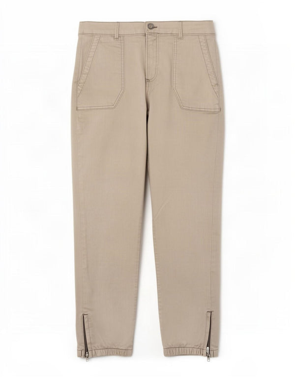 Marks & Spencer højtaljede cargobukser til kvinder UK 12 Medium W30 L25 Beige