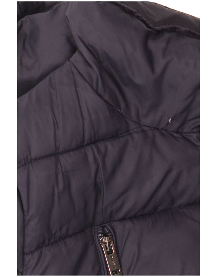Monsoon Womens Polstret Frakke UK 14 Medium Navy Blue Nylon