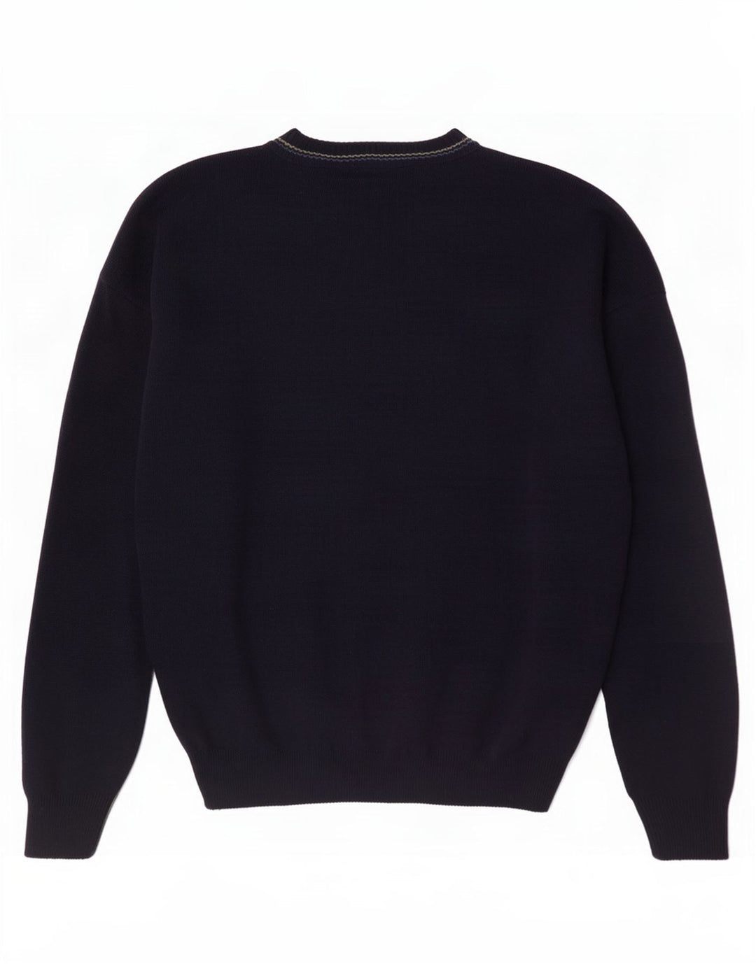 Vintage herre rund hals sweater IT 52/54 stor marineblå