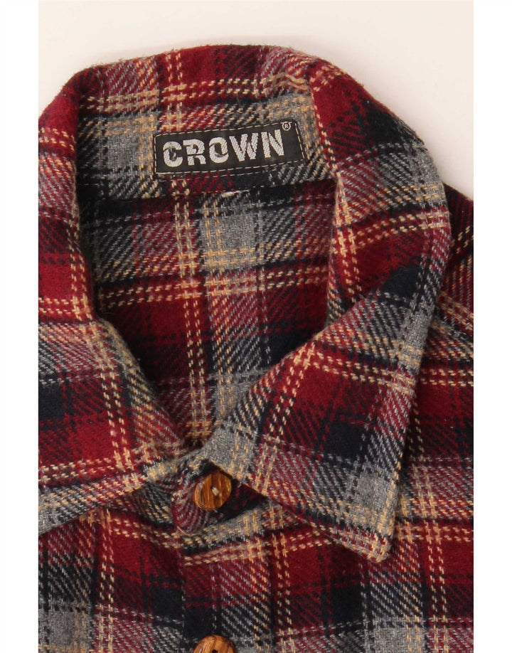Crown Herre Flanelskjorte Medium rød ternet