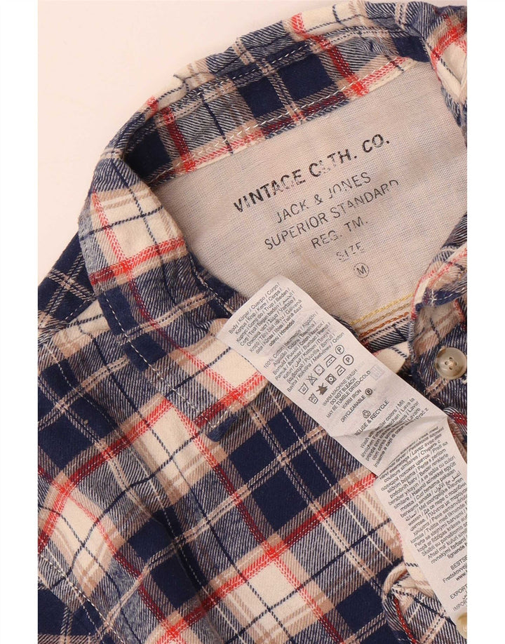 Jack & Jones Herre flannelskjorte Medium marineblå ternet bomuld