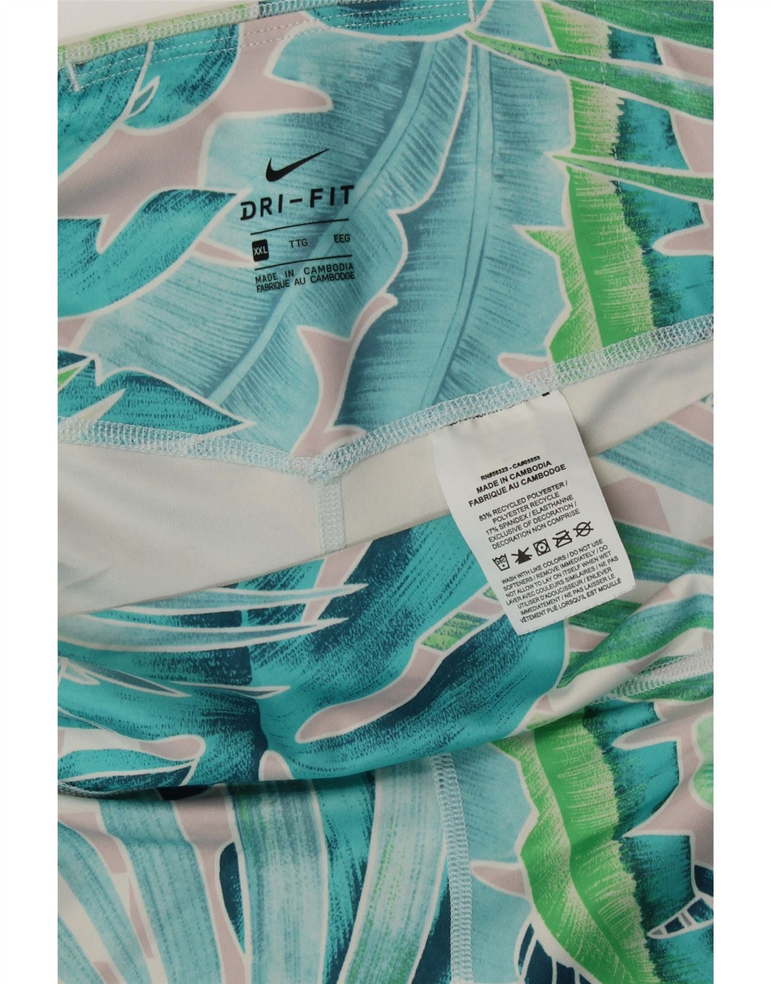 Nike Dame Capri Leggings UK 20 2XL Grøn Blomster