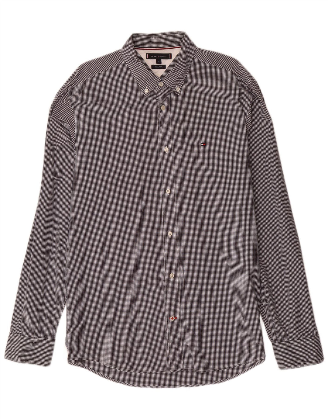 TOMMY HILFIGER Herre Regular Fit skjorte XL Grå Gingham