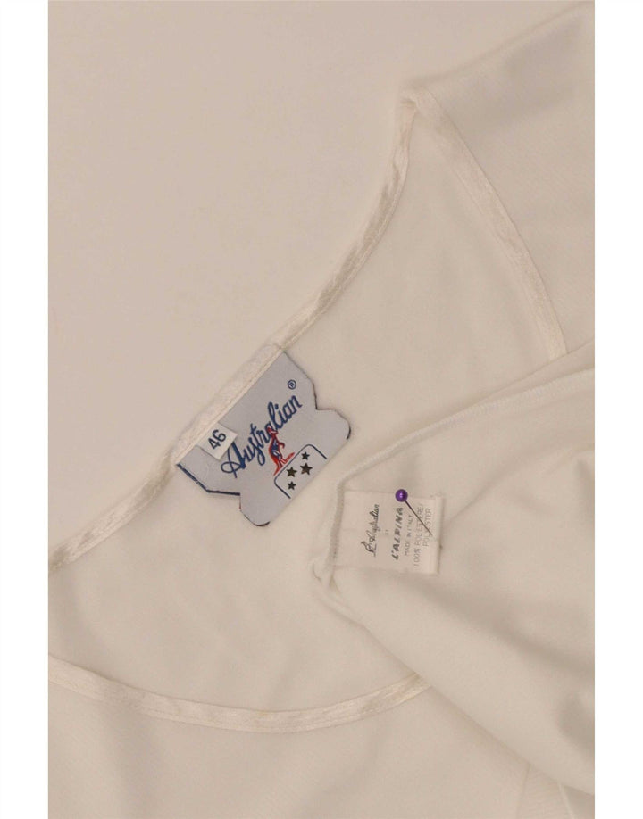 AUSTRALIAN L'ALPINA T-shirt top til kvinder IT 46 Stor hvid polyester