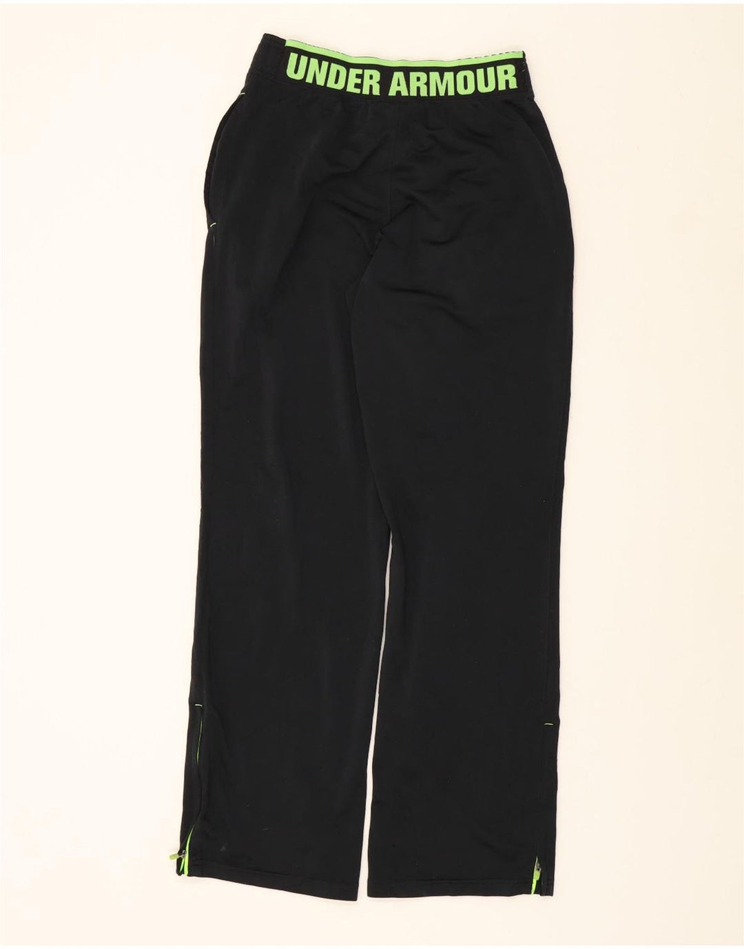 UNDER ARMOUR Womens Graphic Tracksuit Trousers UK 10 Small  Black Vintage Under Armour and Second-Hand Under Armour from Messina Hembry 