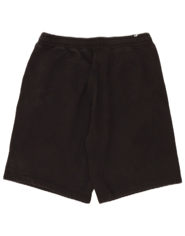 Puma Womens Sport Shorts UK 14 Medium Black Cotton