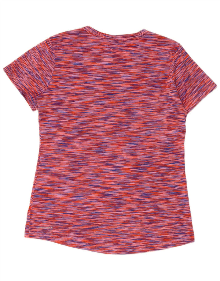 Reebok Dame T-Shirt Top UK 12 Medium Flerfarvet Flecked Polyester