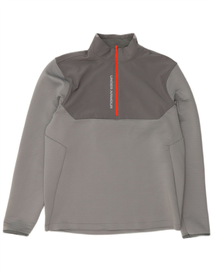 Under Armour Herre Pullover Træningsdragt Top Stor Grå Colourblock Sports
