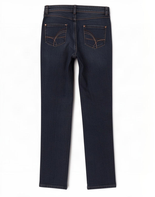 M&Co Dame Straight Jeans UK 8 Small W28 L29 Blue