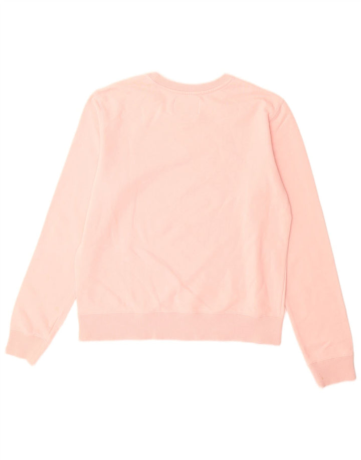 Calvin Klein Jeans Dame Grafisk Sweatshirt Jumper UK 14 Medium Pink