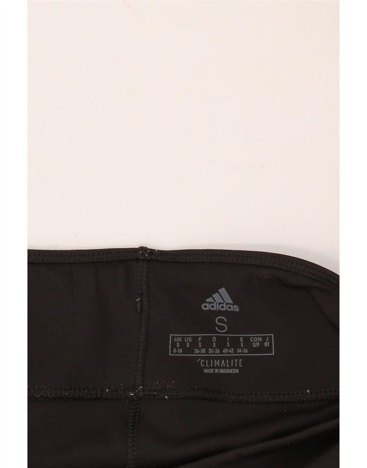 ADIDAS Womens Climalite Leggings UK 8/10 Small  Black Polyester Vintage Adidas and Second-Hand Adidas from Messina Hembry 