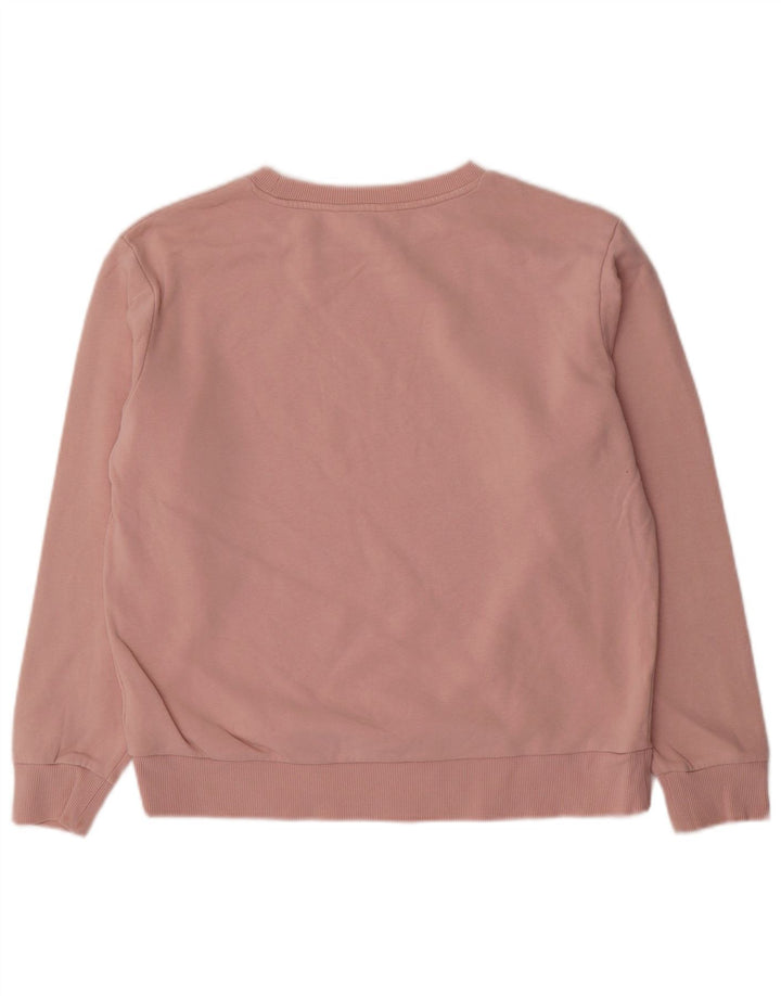 Marks & Spencer Dame Oversized Sweatshirt Jumper UK 10 Small Pink Bomuld