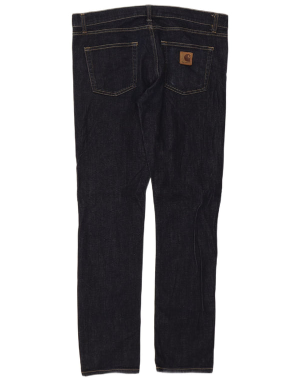 Carhartt Womens Rebellion Pant Slim Jeans W33 L32 Marineblå Bomuld