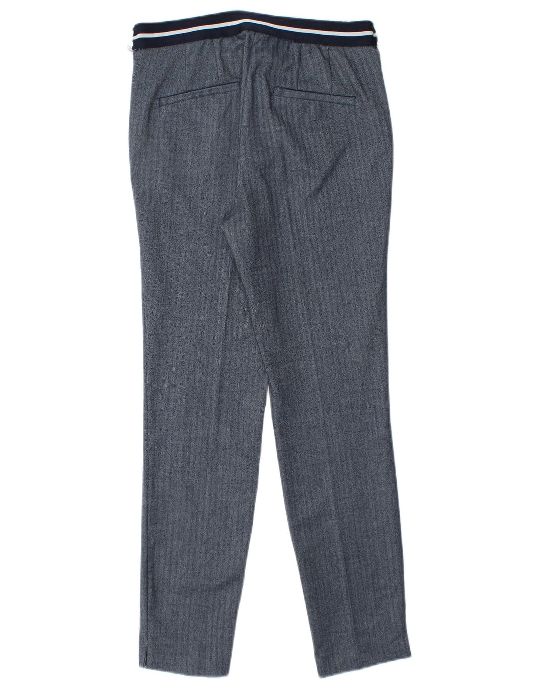 Zara Slim Chino-bukser til kvinder Small W26 L27 Blå sildebenspolyester