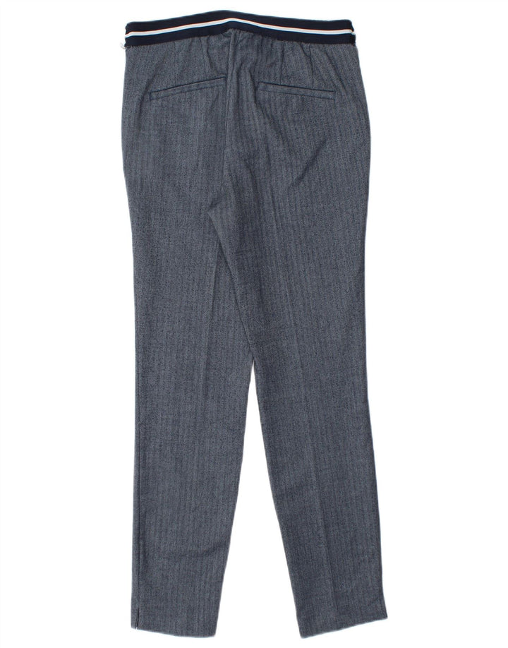 Zara Slim Chino-bukser til kvinder Small W26 L27 Blå sildebenspolyester