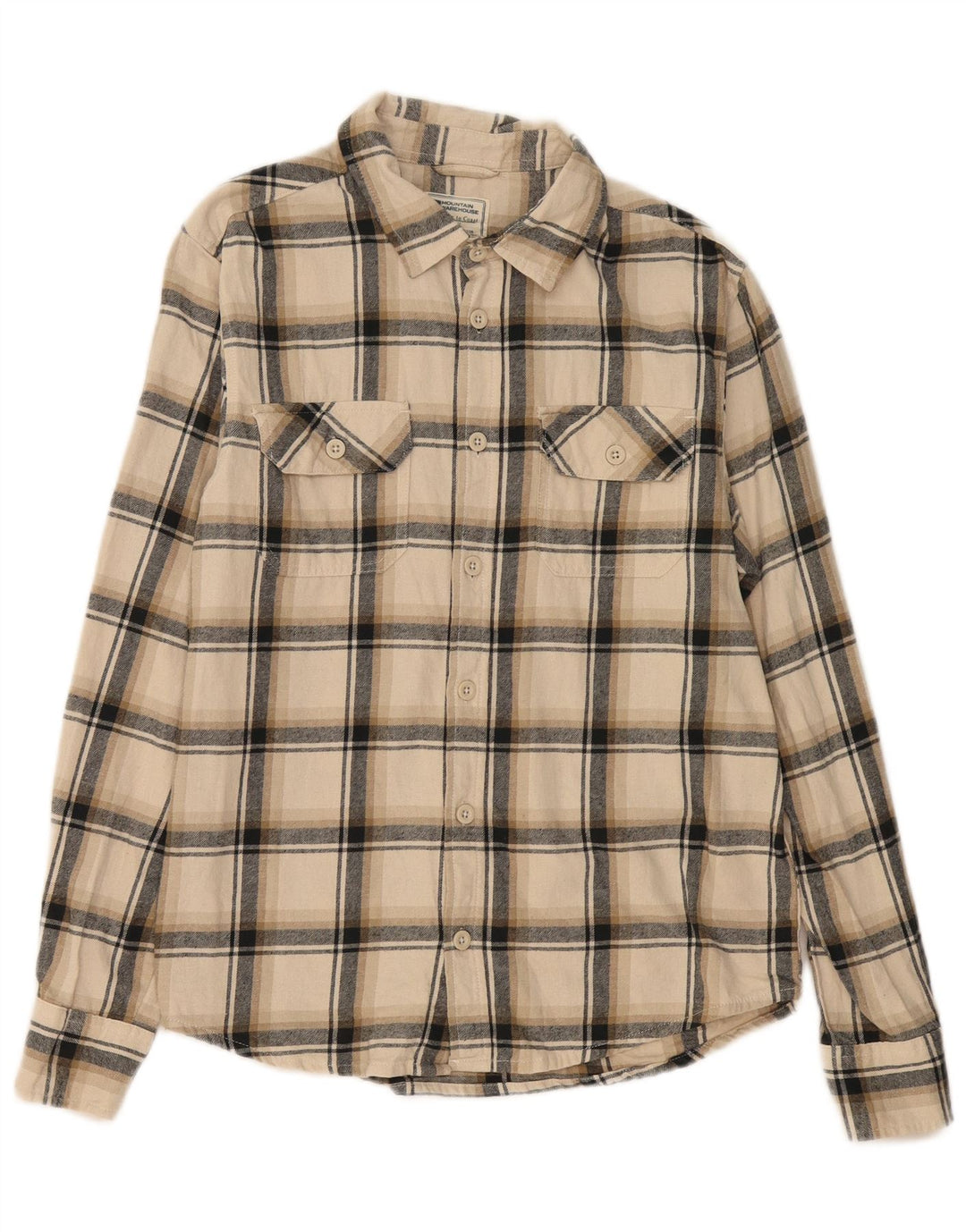 Mountain Warehouse Herre Flanelskjorte Medium Beige Ternet Bomuld