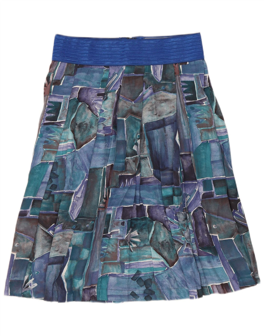 Vintage A-line nederdel til kvinder W26 Lille flerfarvet patchwork