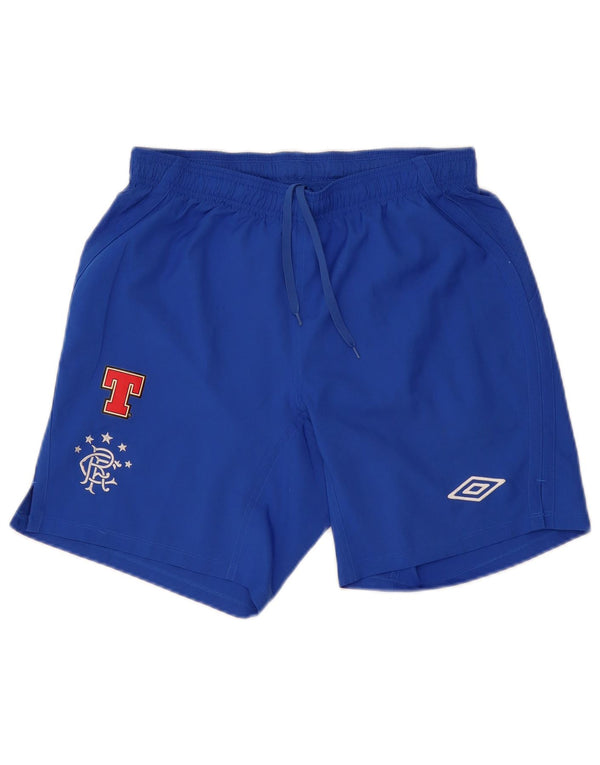 UMBRO Herre grafiske sportsshorts mellemblå polyester