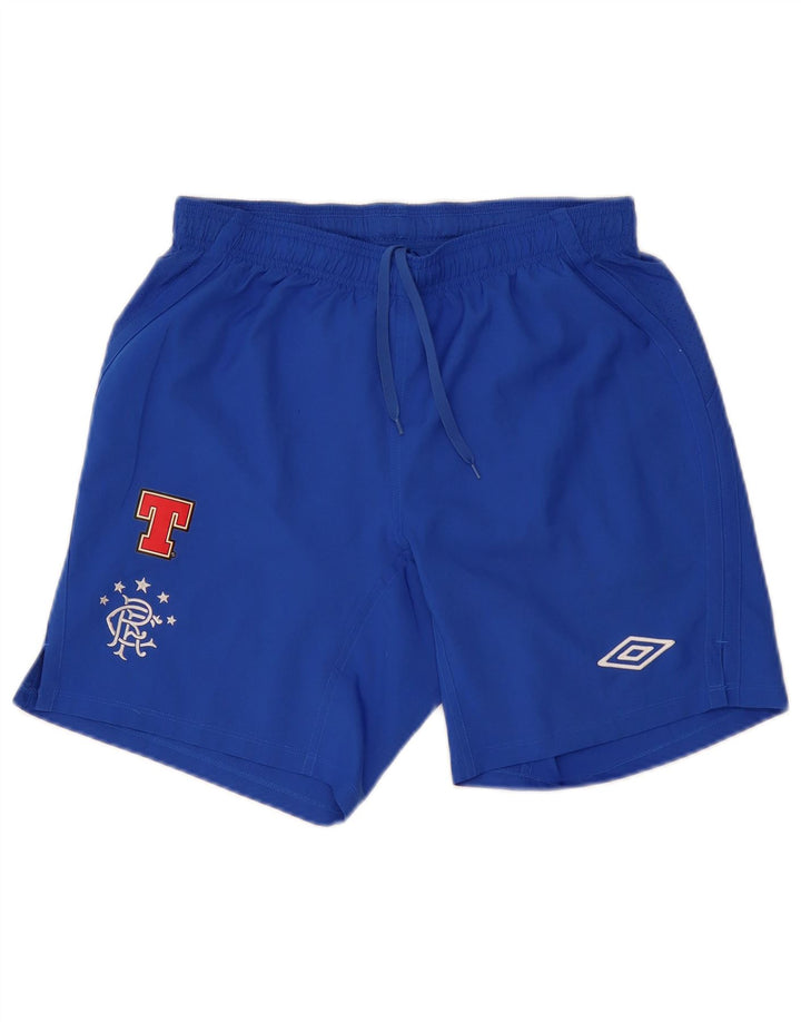 UMBRO Herre grafiske sportsshorts mellemblå polyester