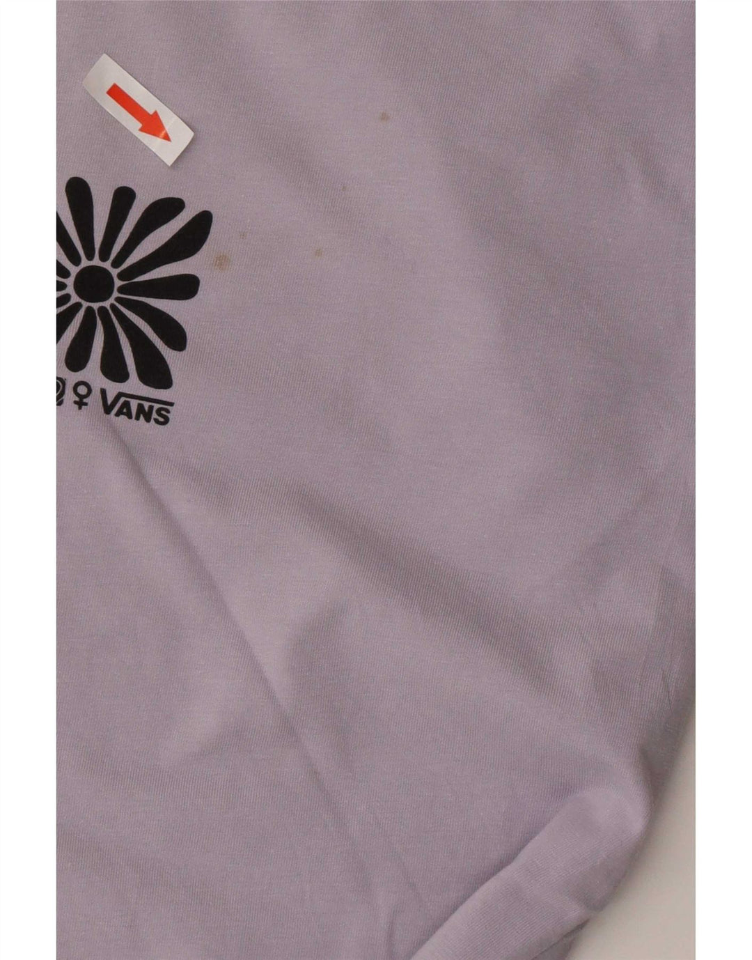Vans Dame T-Shirt Top UK 10 Lille Lilla Bomuld