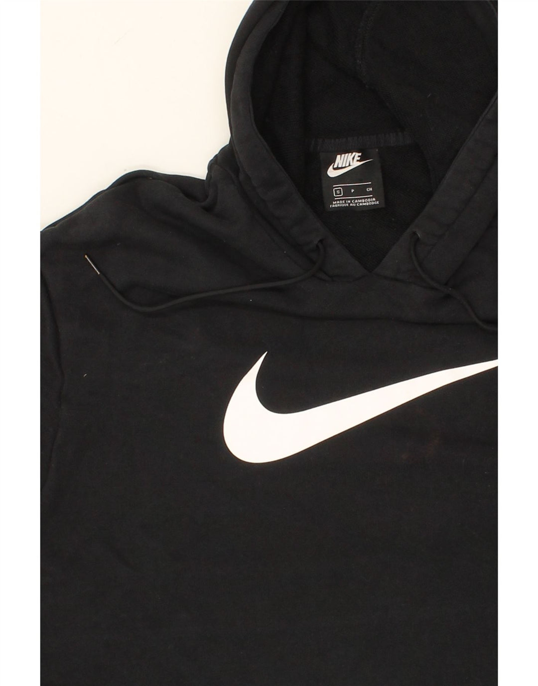 NIKE Mens Graphic Hoodie Jumper Small Black Cotton Vintage Nike and Second-Hand Nike from Messina Hembry 