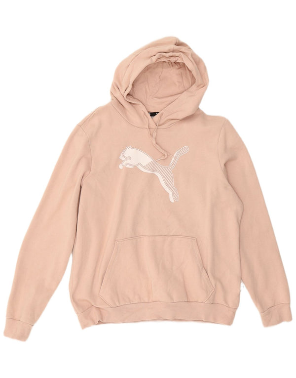 Puma grafisk hættetrøje til kvinder UK 18 XL Pink Bomuld