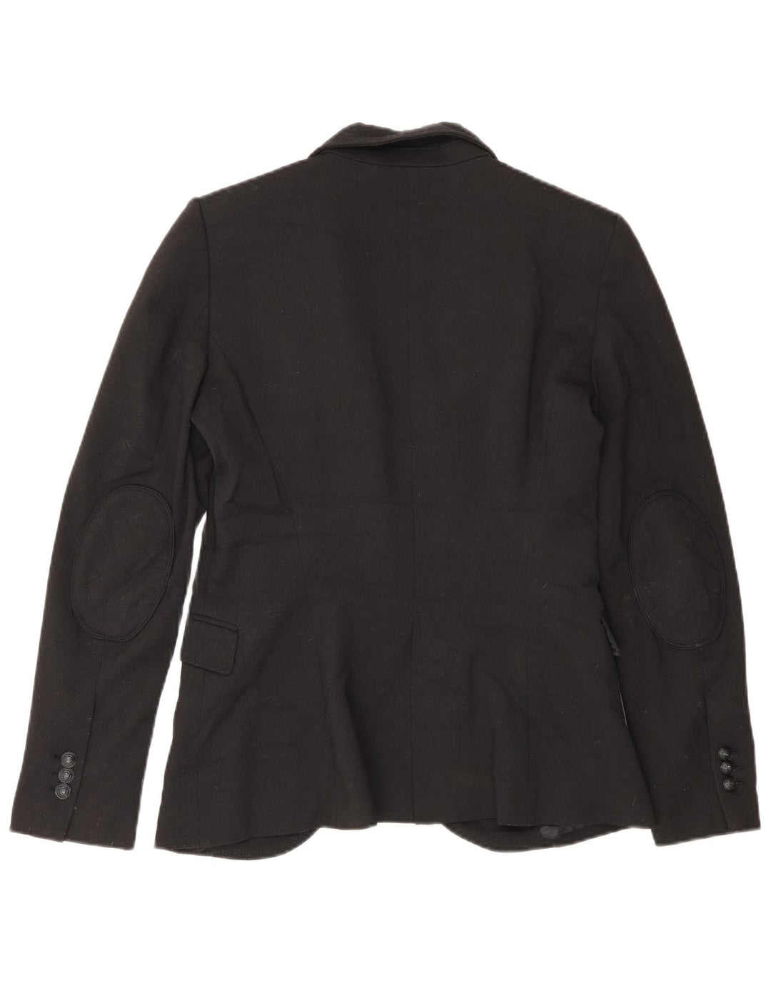 Zara Dame 1 Knap Blazer Jacket UK 12 Medium Sort Polyester