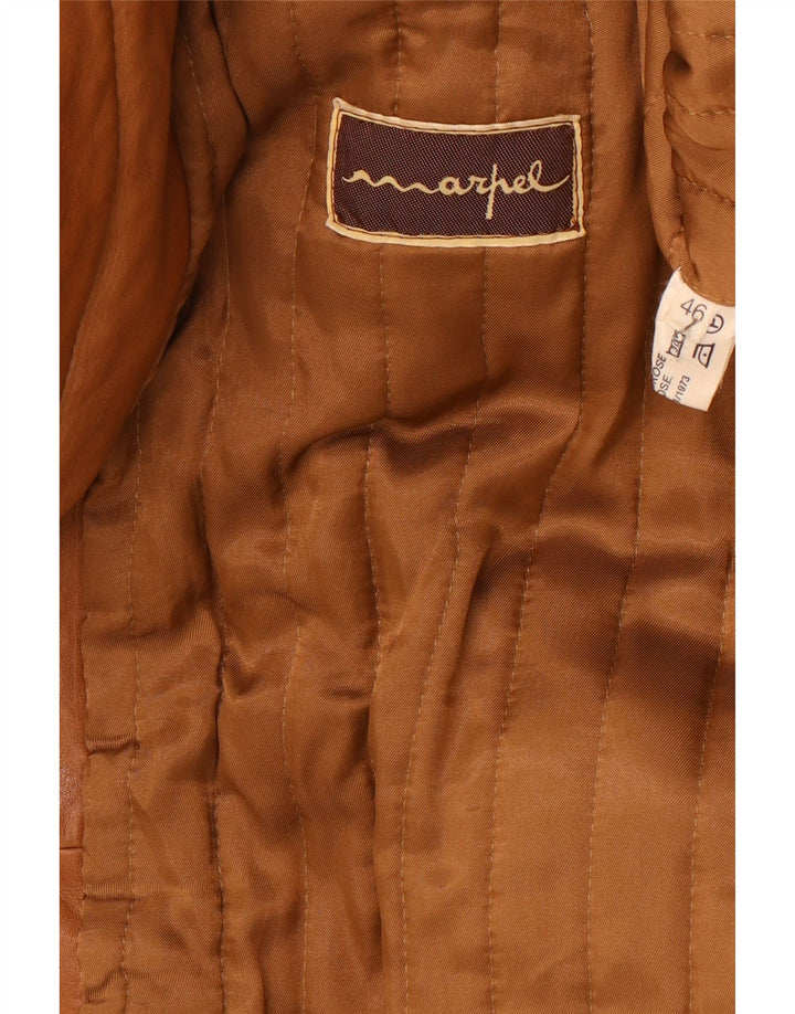 MARPEL Womens Leather Jacket IT 46 Large Brown